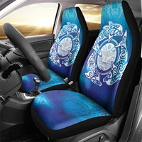 Marshall Islands Manit Day Car Seat Cover Tribal Dolphin With Marshall Seal - Polynesian Pride
