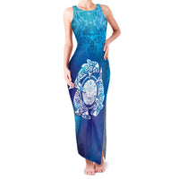 Marshall Islands Manit Day Family Matching Tank Maxi Dress and Hawaiian Shirt Tribal Dolphin With Marshall Seal - Polynesian Pride