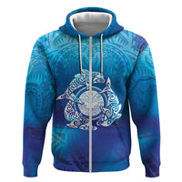 Marshall Islands Manit Day Hoodie Tribal Dolphin With Marshall Seal - Polynesian Pride