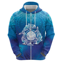 Marshall Islands Manit Day Hoodie Tribal Dolphin With Marshall Seal - Polynesian Pride