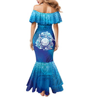 Marshall Islands Manit Day Mermaid Dress Tribal Dolphin With Marshall Seal - Polynesian Pride