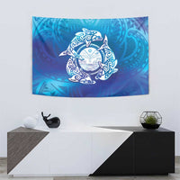Marshall Islands Manit Day Tapestry Tribal Dolphin With Marshall Seal - Polynesian Pride