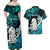 Aotearoa New Zealand Couples Matching Off Shoulder Maxi Dress and Hawaiian Shirt Paua Shell Fern Koru With Maori Hei Tiki LT05 - Polynesian Pride