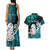 Aotearoa New Zealand Couples Matching Tank Maxi Dress and Hawaiian Shirt Paua Shell Fern Koru With Maori Hei Tiki LT05 - Polynesian Pride