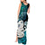 Aotearoa New Zealand Tank Maxi Dress Paua Shell Fern Koru With Maori Hei Tiki LT05 - Polynesian Pride