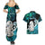 Personalized Aotearoa New Zealand Couples Matching Summer Maxi Dress and Hawaiian Shirt Paua Shell Fern Koru With Maori Hei Tiki LT05 - Polynesian Pride