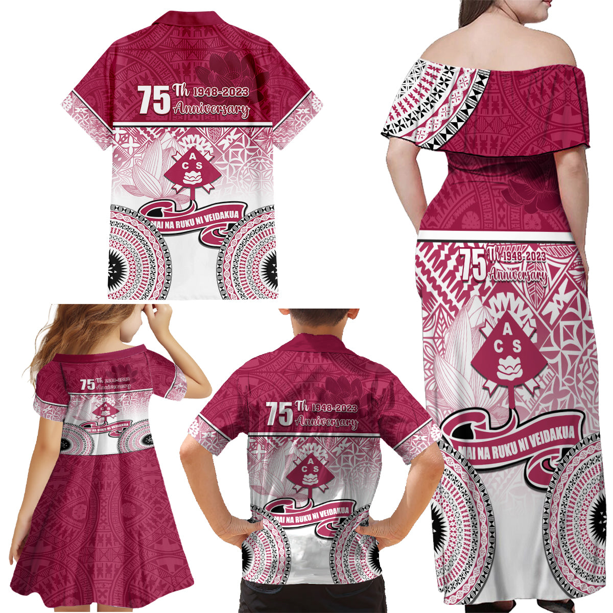 adi-cakobau-school-family-matching-off-shoulder-maxi-dress-and-hawaiian-shirt-75th-anniversary