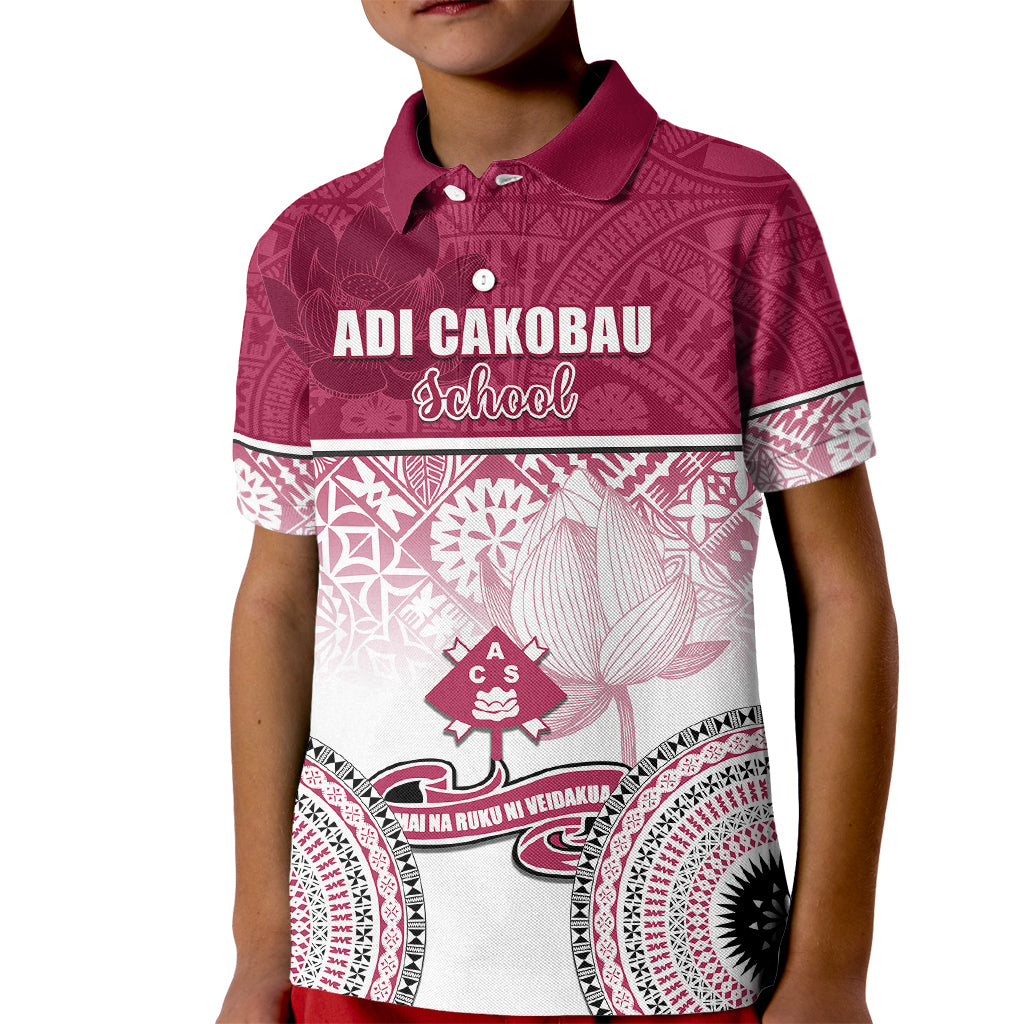 Adi Cakobau School Kid Polo Shirt 75th Anniversary LT05 Kid Pink - Polynesian Pride