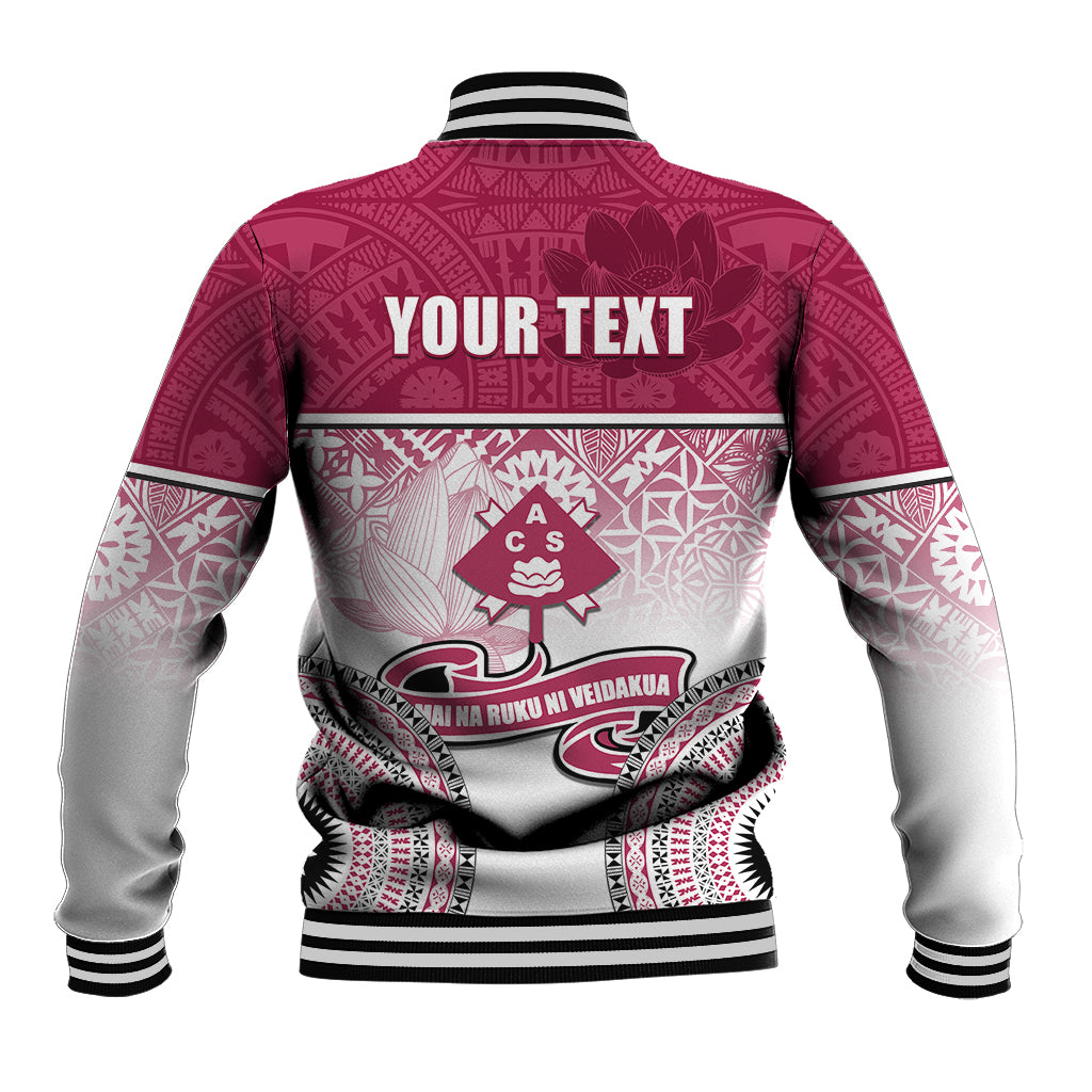 Personalized Adi Cakobau School Baseball Jacket With Fijian Tapa Pattern LT05 - Polynesian Pride
