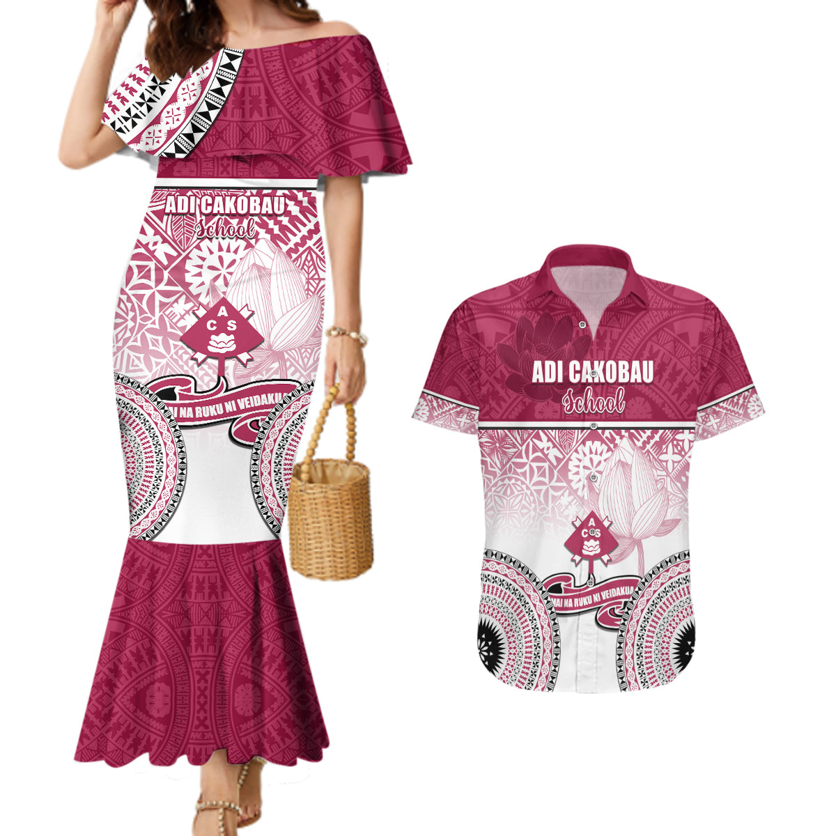 personalized-adi-cakobau-school-couples-matching-mermaid-dress-and-hawaiian-shirt-with-fijian-tapa-pattern