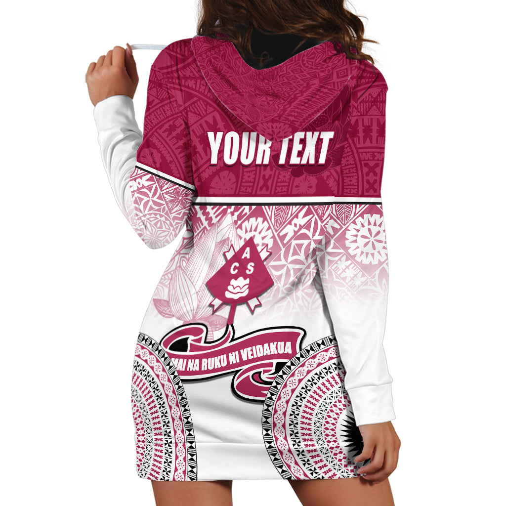 Personalized Adi Cakobau School Hoodie Dress With Fijian Tapa Pattern LT05 - Polynesian Pride