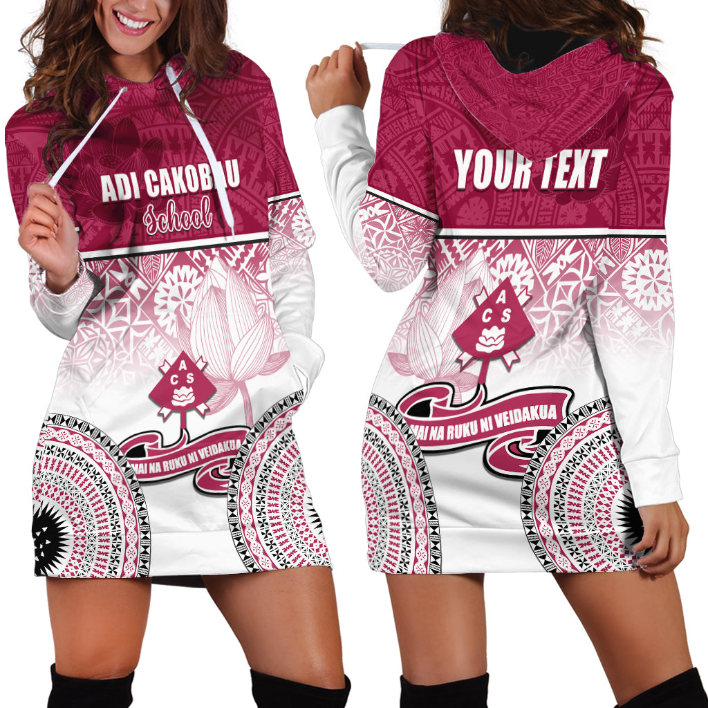 Personalized Adi Cakobau School Hoodie Dress With Fijian Tapa Pattern LT05 - Polynesian Pride
