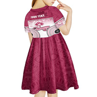 Personalized Adi Cakobau School Kid Short Sleeve Dress With Fijian Tapa Pattern LT05 - Polynesian Pride