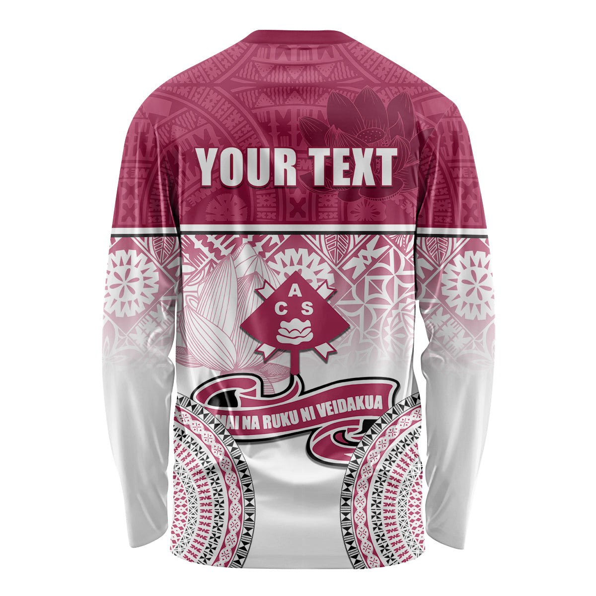 Personalized Adi Cakobau School Long Sleeve Shirt With Fijian Tapa Pattern LT05 - Polynesian Pride