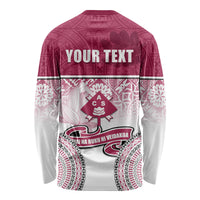 Personalized Adi Cakobau School Long Sleeve Shirt With Fijian Tapa Pattern LT05 - Polynesian Pride