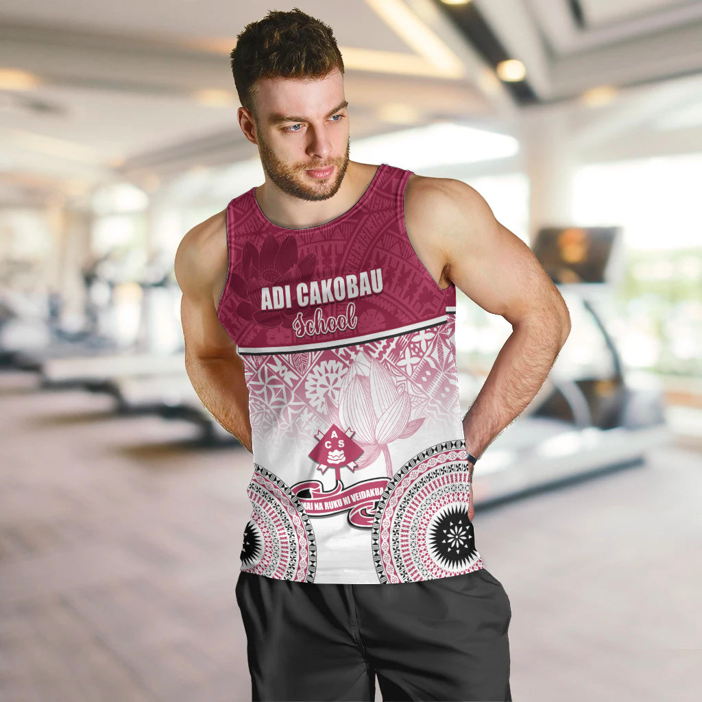 Personalized Adi Cakobau School Men Tank Top With Fijian Tapa Pattern LT05 - Polynesian Pride