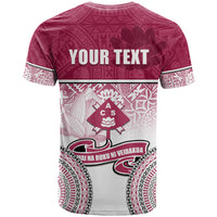 Personalized Adi Cakobau School T Shirt With Fijian Tapa Pattern LT05 - Polynesian Pride