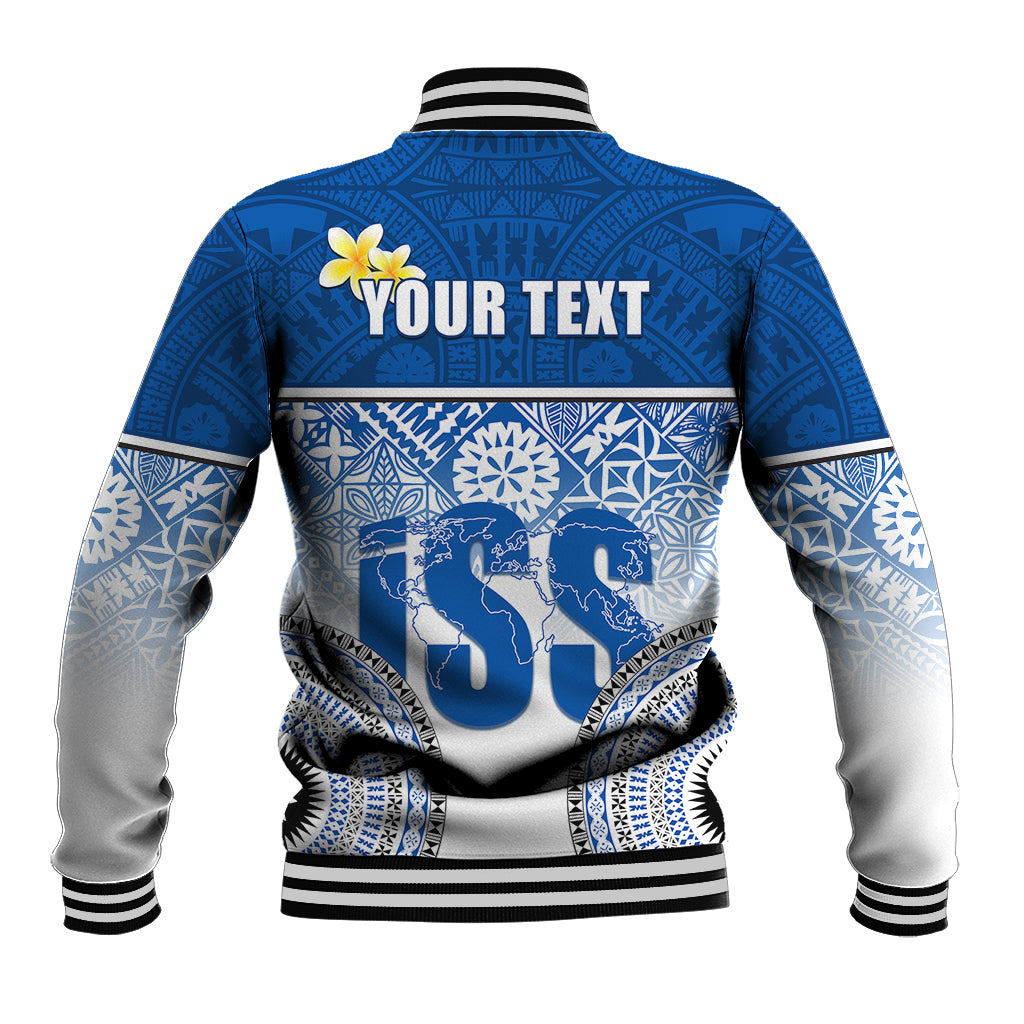 Personalized International School Suva Baseball Jacket With Fijian Tapa Pattern LT05 - Polynesian Pride