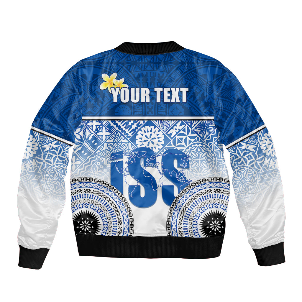 Personalized International School Suva Bomber Jacket With Fijian Tapa Pattern LT05 - Polynesian Pride