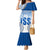 Personalized International School Suva Family Matching Mermaid Dress and Hawaiian Shirt With Fijian Tapa Pattern LT05 Mom's Dress Blue - Polynesian Pride