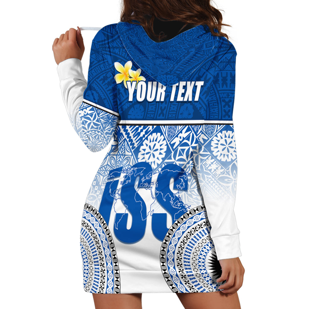 Personalized International School Suva Hoodie Dress With Fijian Tapa Pattern LT05 - Polynesian Pride