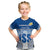 Personalized International School Suva Kid T Shirt With Fijian Tapa Pattern LT05 Blue - Polynesian Pride