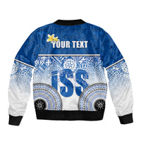 Personalized International School Suva Sleeve Zip Bomber Jacket With Fijian Tapa Pattern LT05 - Polynesian Pride