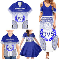 Personalized Queen Victoria School Family Matching Summer Maxi Dress and Hawaiian Shirt With Fijian Tapa Pattern LT05 - Polynesian Pride