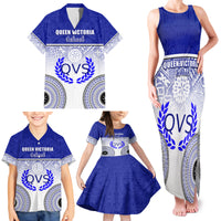 Personalized Queen Victoria School Family Matching Tank Maxi Dress and Hawaiian Shirt With Fijian Tapa Pattern LT05 - Polynesian Pride
