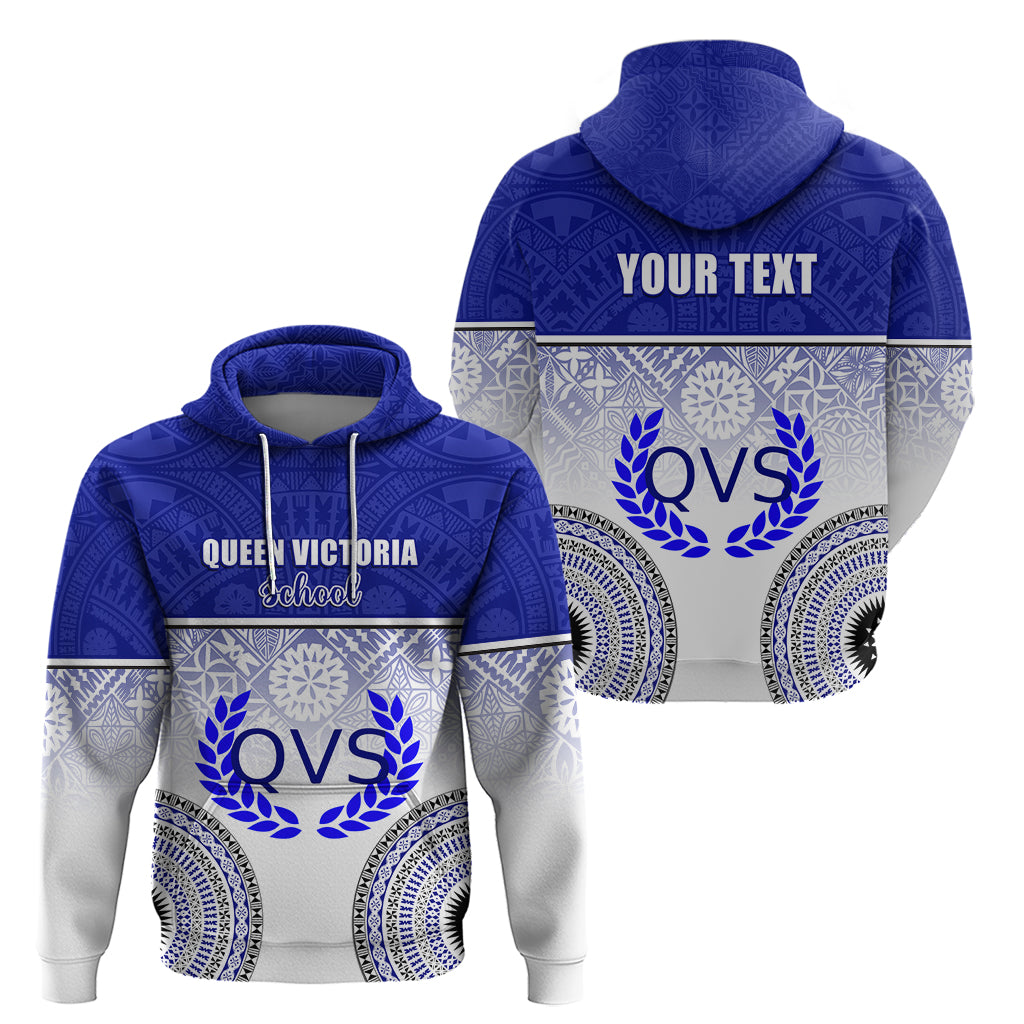 Personalized Queen Victoria School Hoodie With Fijian Tapa Pattern LT05 - Polynesian Pride