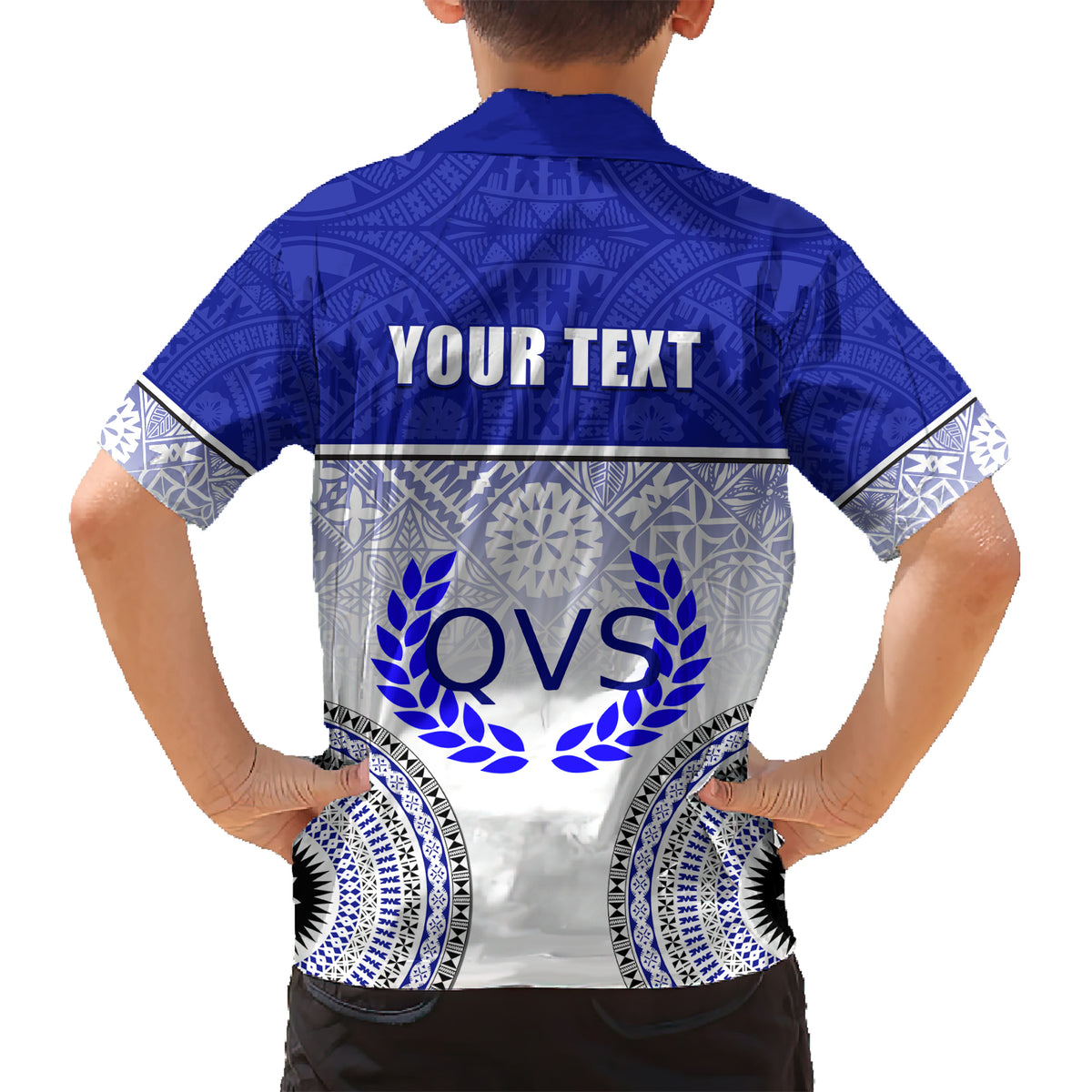 Personalized Queen Victoria School Kid Hawaiian Shirt With Fijian Tapa Pattern LT05 - Polynesian Pride