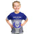 Personalized Queen Victoria School Kid T Shirt With Fijian Tapa Pattern LT05 Blue - Polynesian Pride