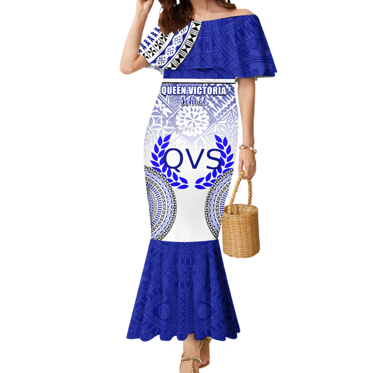 personalized-queen-victoria-school-mermaid-dress-with-fijian-tapa-pattern