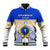 Personalized Ratu Kadavulevu School Baseball Jacket With Fijian Tapa Pattern LT05 Unisex Blue - Polynesian Pride