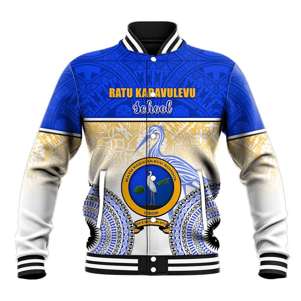 Personalized Ratu Kadavulevu School Baseball Jacket With Fijian Tapa Pattern LT05 - Polynesian Pride