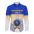 Personalized Ratu Kadavulevu School Long Sleeve Button Shirt With Fijian Tapa Pattern LT05 Unisex Blue - Polynesian Pride