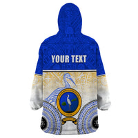 Personalized Ratu Kadavulevu School Wearable Blanket Hoodie With Fijian Tapa Pattern LT05 - Polynesian Pride