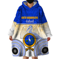Personalized Ratu Kadavulevu School Wearable Blanket Hoodie With Fijian Tapa Pattern LT05 - Polynesian Pride