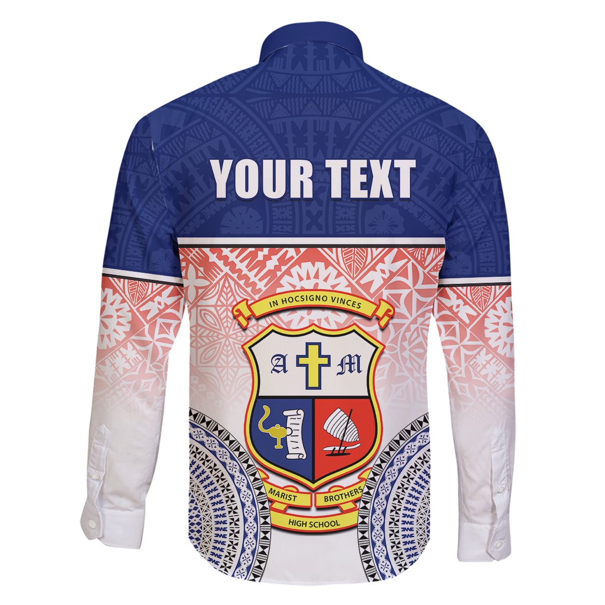 Personalized Marist Brothers High School Family Matching Off Shoulder Short Dress and Hawaiian Shirt With Fijian Tapa Pattern LT05 - Polynesian Pride