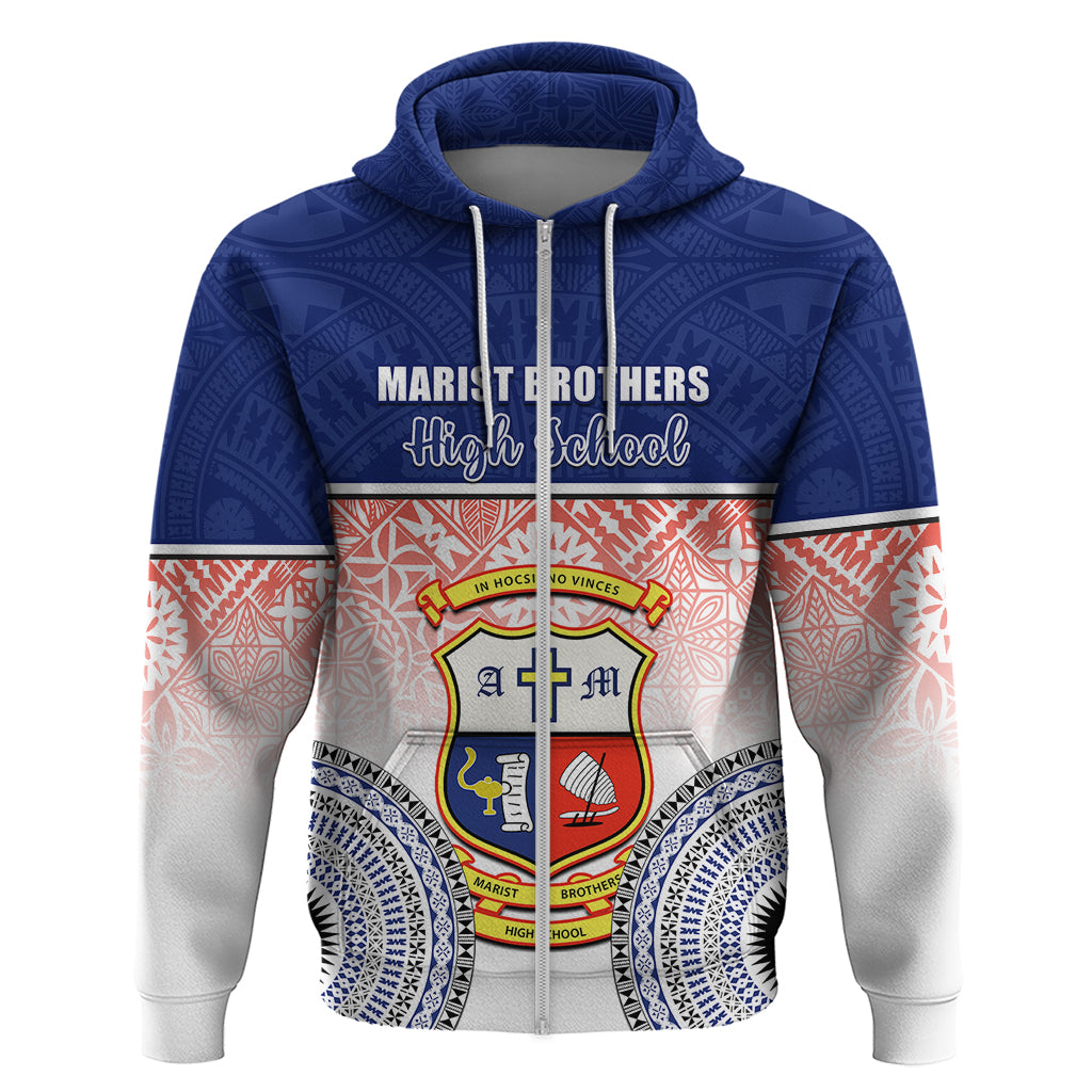 Personalized Marist Brothers High School Hoodie With Fijian Tapa Pattern LT05 - Polynesian Pride