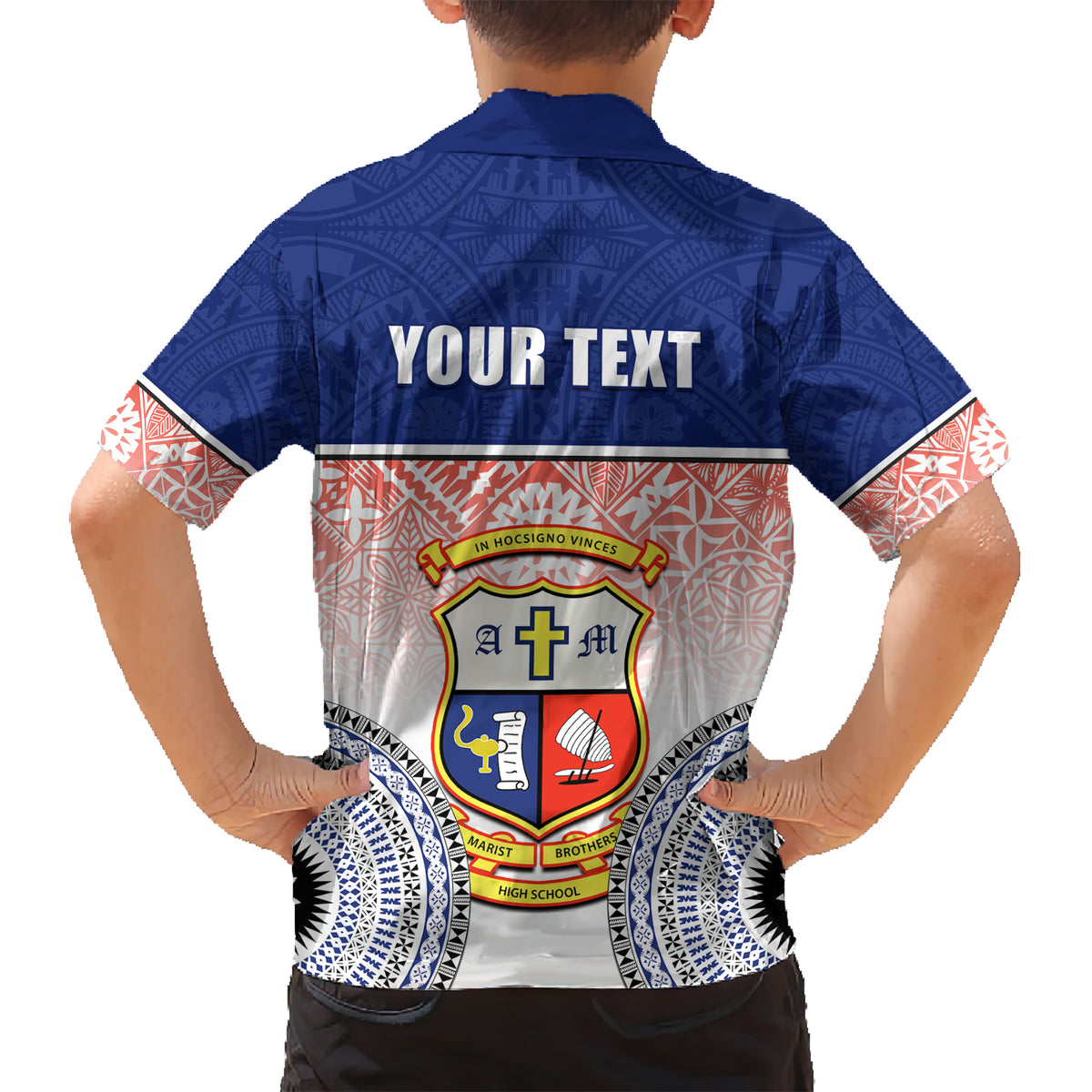 Personalized Marist Brothers High School Kid Hawaiian Shirt With Fijian Tapa Pattern LT05 - Polynesian Pride