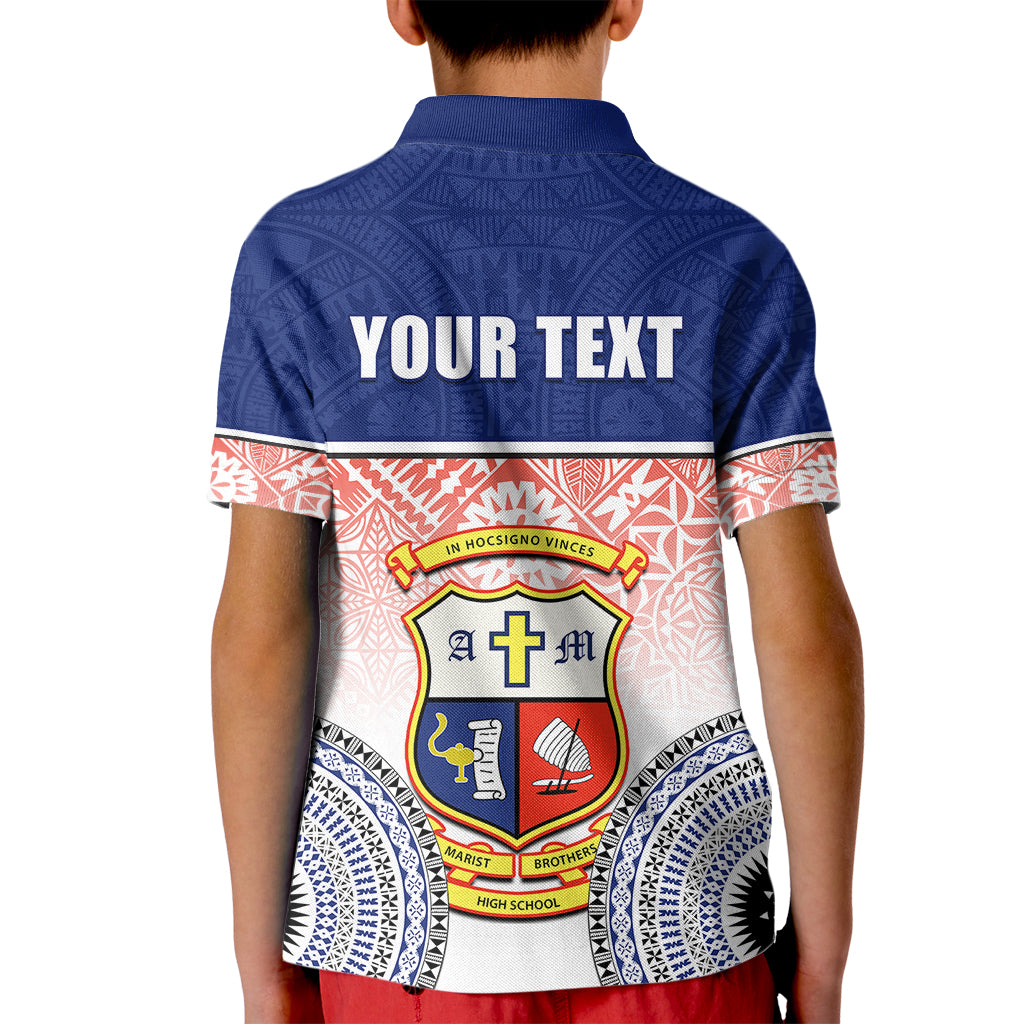 Personalized Marist Brothers High School Kid Polo Shirt With Fijian Tapa Pattern LT05 - Polynesian Pride