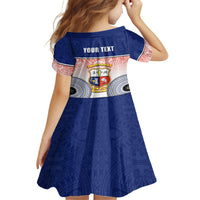 Personalized Marist Brothers High School Kid Short Sleeve Dress With Fijian Tapa Pattern LT05 - Polynesian Pride
