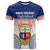 Personalized Marist Brothers High School T Shirt With Fijian Tapa Pattern LT05 Blue - Polynesian Pride