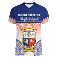 personalized-marist-brothers-high-school-women-v-neck-t-shirt-with-fijian-tapa-pattern