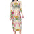 Hawaii Palaka Family Matching Long Sleeve Bodycon Dress and Hawaiian Shirt Yellow Tribal Pattern With Tropical Flowers - Polynesian Pride