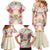 Hawaii Palaka Family Matching Mermaid Dress and Hawaiian Shirt Yellow Tribal Pattern With Tropical Flowers - Polynesian Pride
