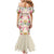 Hawaii Palaka Family Matching Mermaid Dress and Hawaiian Shirt Yellow Tribal Pattern With Tropical Flowers - Polynesian Pride