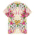 Hawaii Palaka Family Matching Off The Shoulder Long Sleeve Dress and Hawaiian Shirt Yellow Tribal Pattern With Tropical Flowers - Polynesian Pride