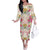 Hawaii Palaka Family Matching Off The Shoulder Long Sleeve Dress and Hawaiian Shirt Yellow Tribal Pattern With Tropical Flowers - Polynesian Pride